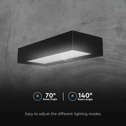LED Kinkiet solarny z czujnikiem LED/6W/3,7V IP65 4000K 3000 mAh czarny
