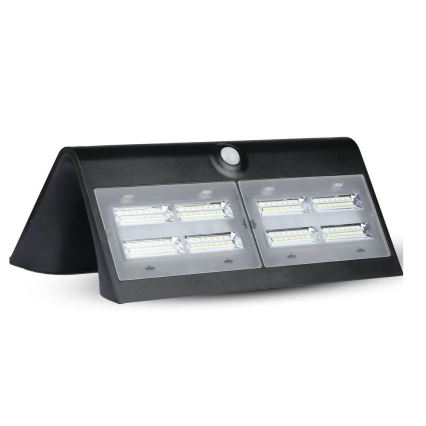 LED Kinkiet solarny z czujnikiem LED/7W/3,7V 4000K IP65 4000 mAh czarny