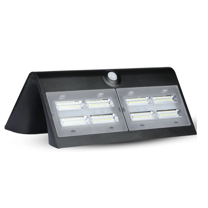 LED Kinkiet solarny z czujnikiem LED/7W/3,7V 4000K IP65 4000 mAh czarny