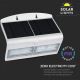 LED Kinkiet solarny z czujnikiem LED/7W/3,7V 4000K IP65 biały