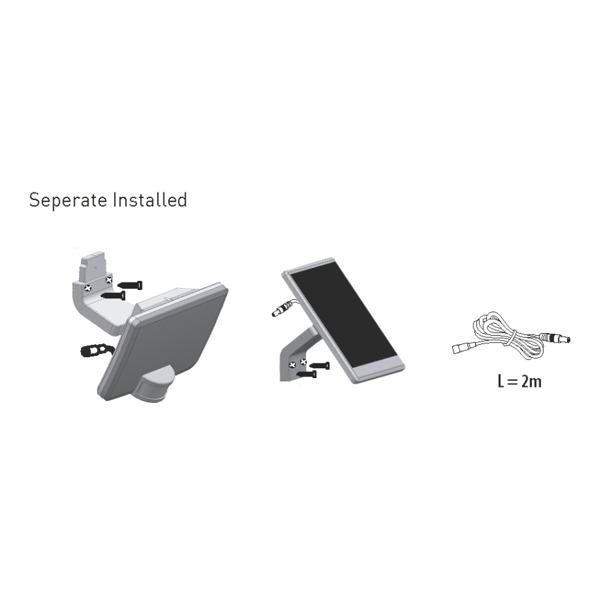 LED Kinkiet solarny z czujnikiem LED/8W/3,7V 2000 mAh IP54