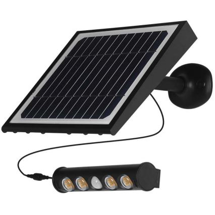 LED Kinkiet solarny z czujnikiem LED/8W/3,7V IP65 6000K 4000 mAh