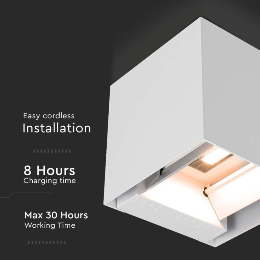 LED Kinkiet solarny z czujnikiem LED/9W/3,7V IP65 3000K 2600 mAh biały