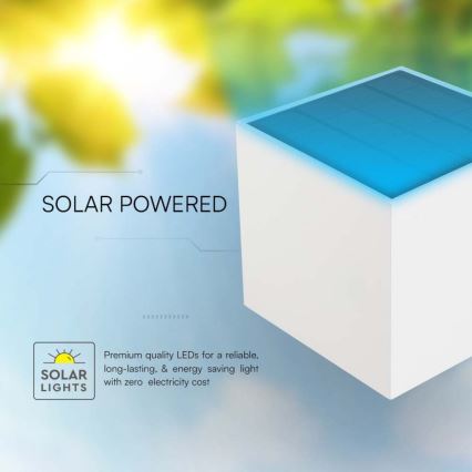 LED Kinkiet solarny z czujnikiem LED/9W/3,7V IP65 3000K 2600 mAh biały