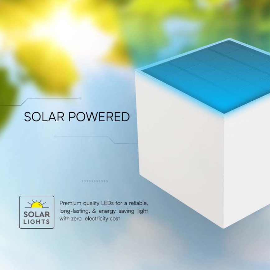 LED Kinkiet solarny z czujnikiem LED/9W/3,7V IP65 3000K 2600 mAh biały