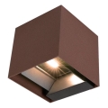 LED Kinkiet solarny z czujnikiem LED/9W/3,7V IP65 4000K 2600 mAh brązowy
