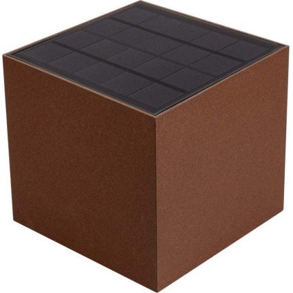 LED Kinkiet solarny z czujnikiem LED/9W/3,7V IP65 4000K 2600 mAh brązowy