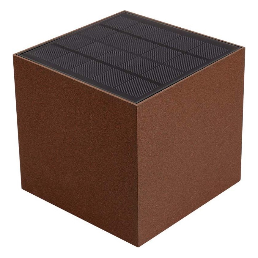 LED Kinkiet solarny z czujnikiem LED/9W/3,7V IP65 4000K 2600 mAh brązowy