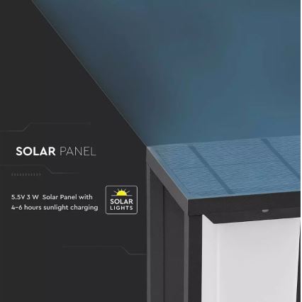 LED Kinkiet solarny z czujnikiem SAMSUNG CHIP LED/2W/3,7V IP65 2600 mAh