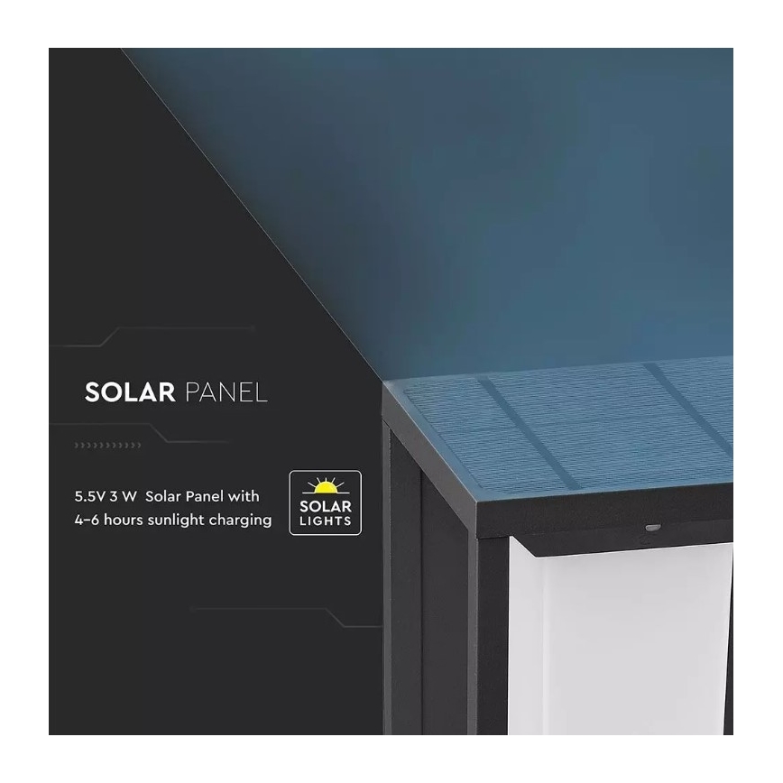 LED Kinkiet solarny z czujnikiem SAMSUNG CHIP LED/2W/3,7V IP65 2600 mAh