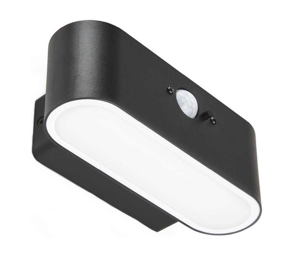 LED Kinkiet solarny z czujnikiem SOLARIS2 LED/2,5W/3,7V 4000K IP44