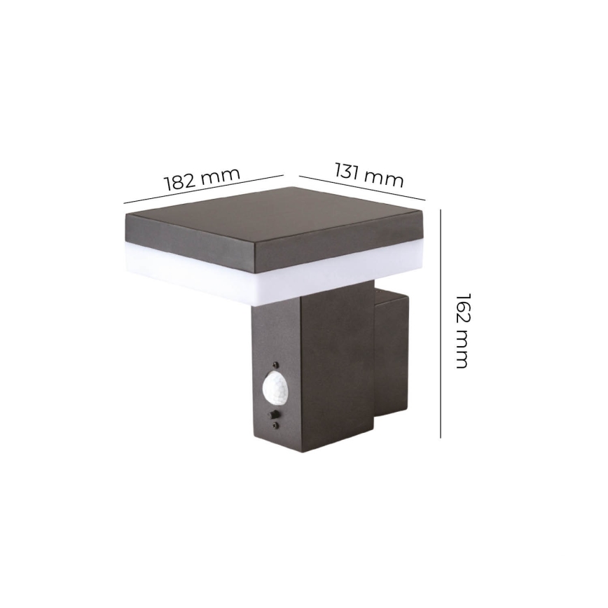 LED Kinkiet solarny z czujnikiem SOLARIS2 LED/5,5W/3,7V 4000K IP44 2600 mAh