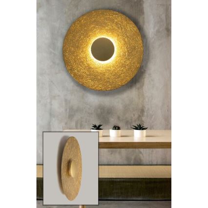 LED Kinkiet SOLE LED/16W/230V śr. 65 cm złoty