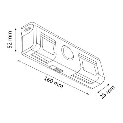 LED Kinkiet z czujnikiem LED/3xAAA/4,5V