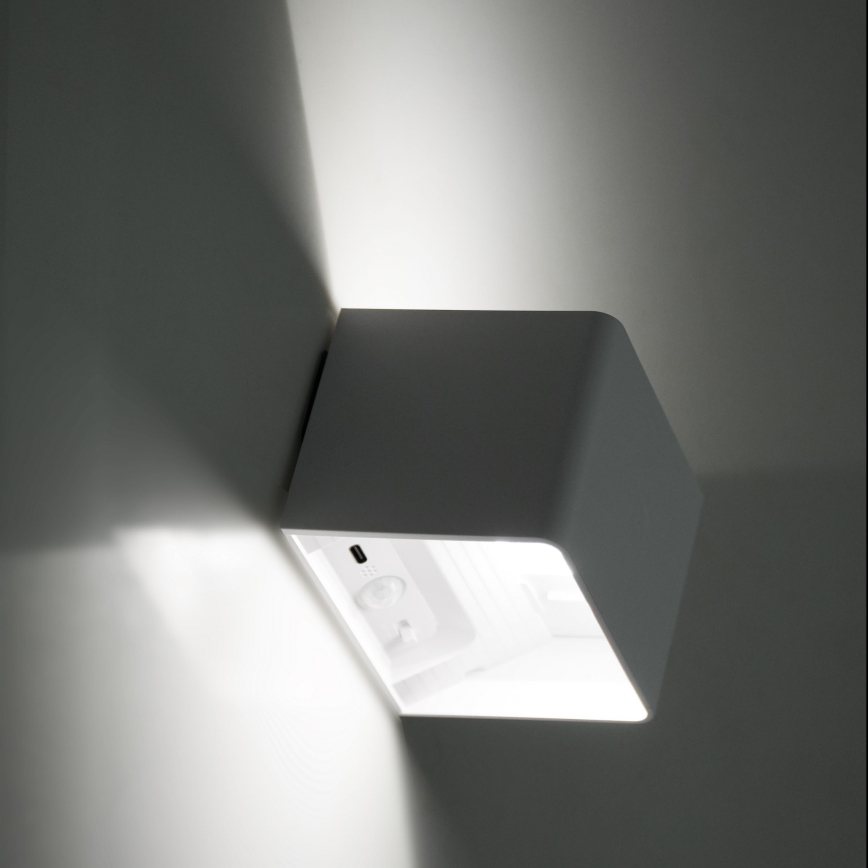 LED Ściemn. kinkiet dotykowy z czujnikiem MIRI LED/2,5W/3,7V 3000/4000/6400K 4000 mAh biały