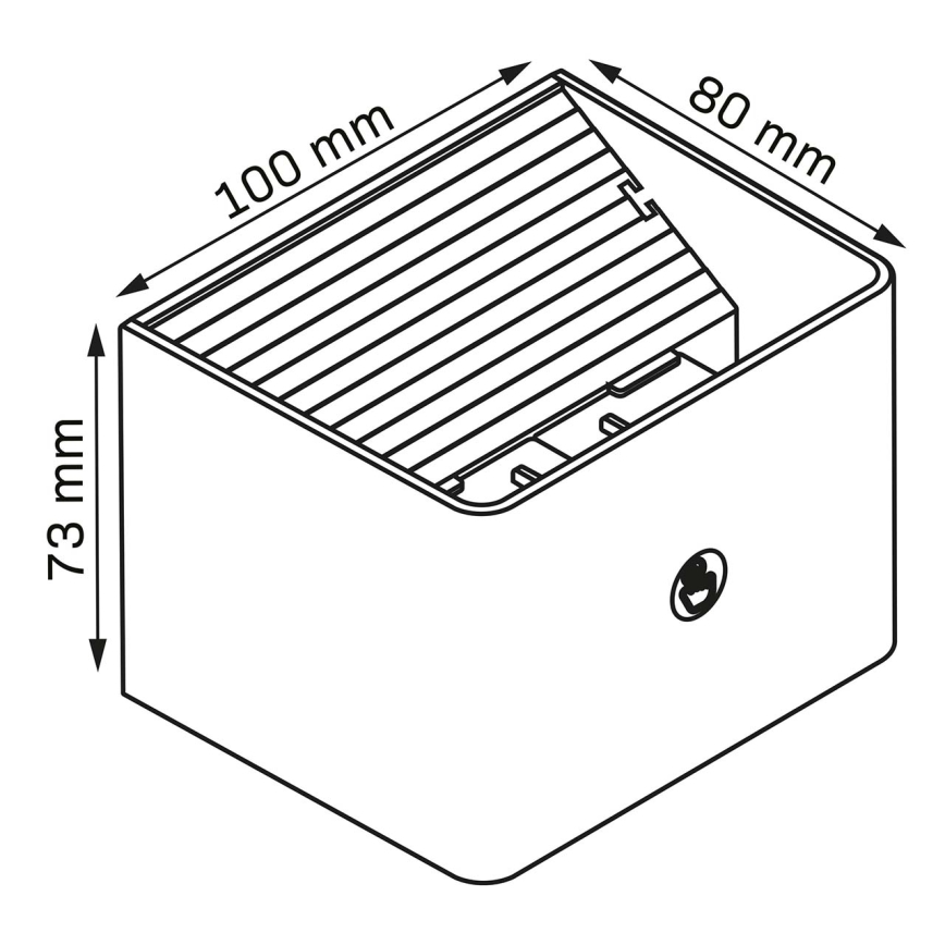 LED Ściemn. kinkiet dotykowy z czujnikiem MIRI LED/2,5W/3,7V 3000/4000/6400K 4000 mAh biały