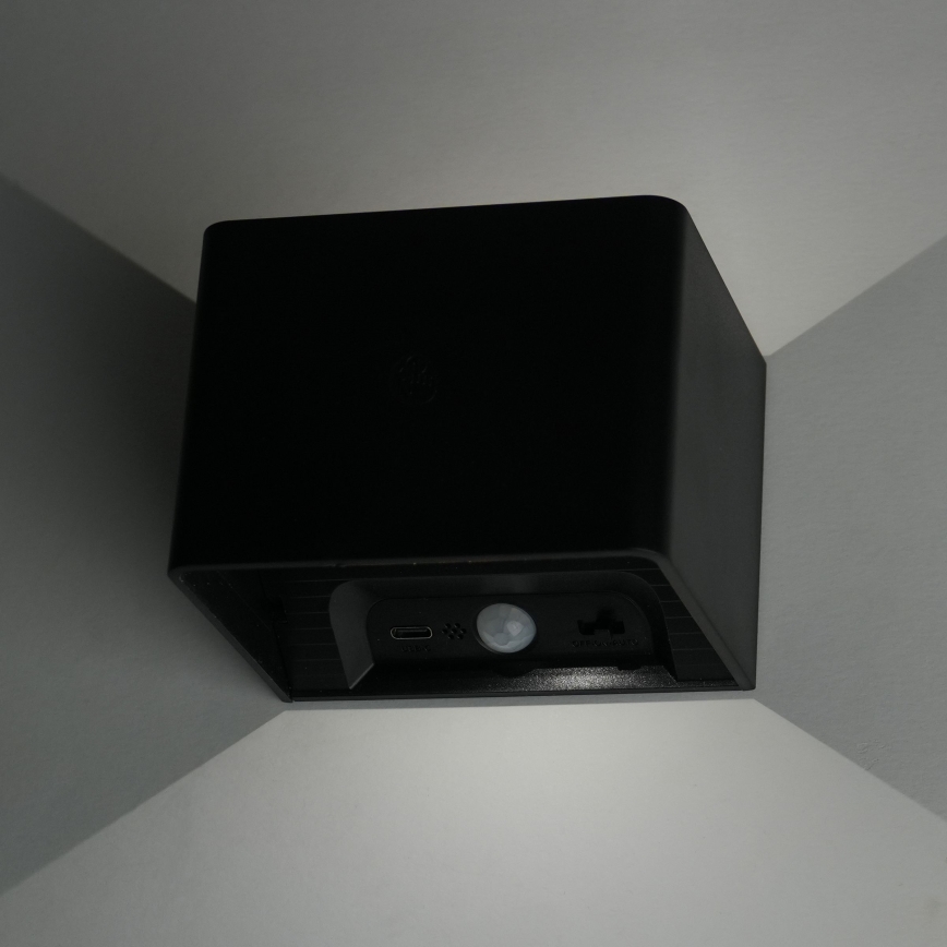 LED ściemnialny naścienne dotykowy lampa z czujnikiem MIRI LED/2,5W/3,7V 3000/4000/6400K 4000 mAh czarny