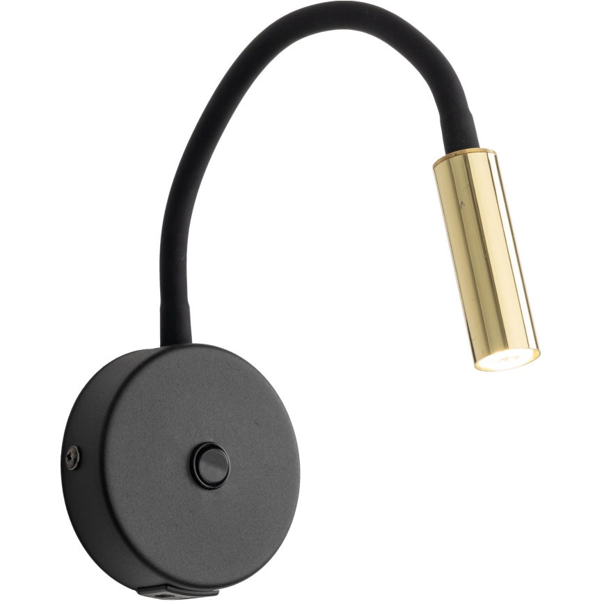 LED Kinkiet z USB port LAGOS 1xG9/3W/5V 4000K czarny/złoty