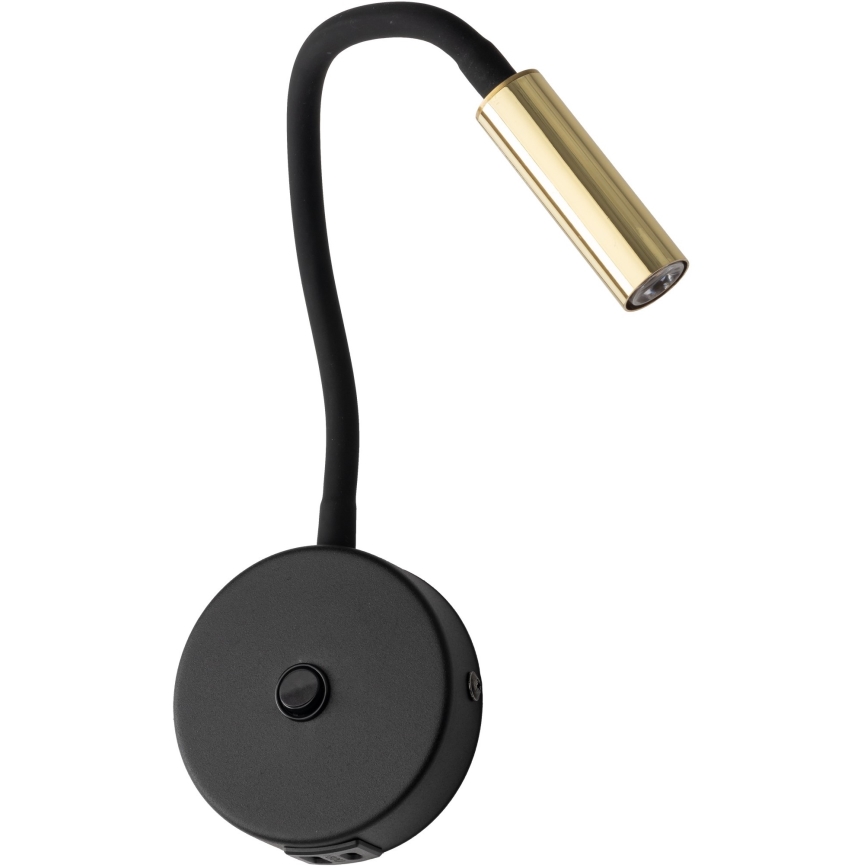 LED Kinkiet z USB port LAGOS 1xG9/3W/5V 4000K czarny/złoty