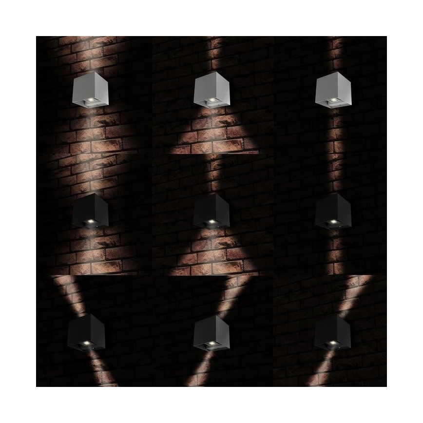 LED Kinkiet zewnętrzny 2xLED/3W/230V IP54 antracyt