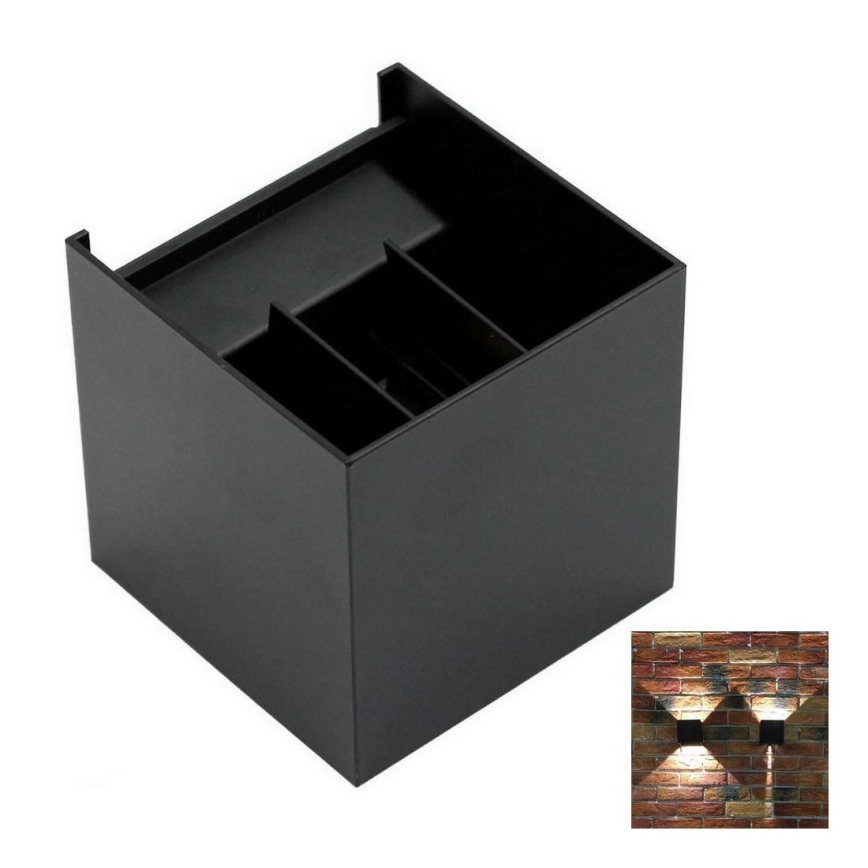 LED Kinkiet zewnętrzny 2xLED/3W/230V IP54 czarny