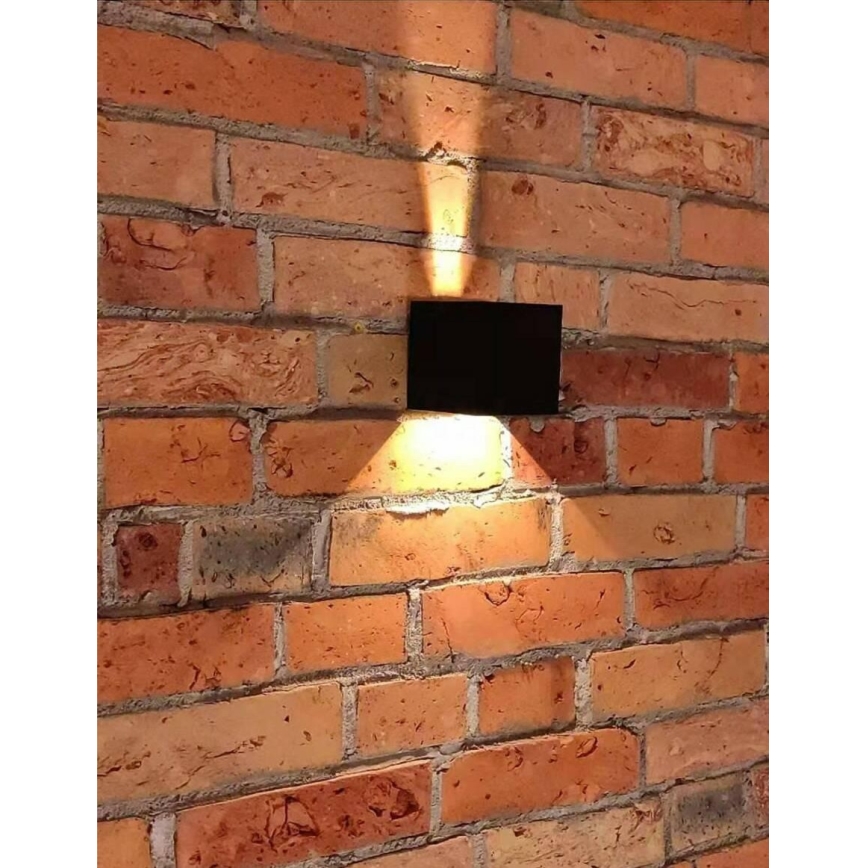 LED Kinkiet zewnętrzny 2xLED/3W/230V IP54 czarny