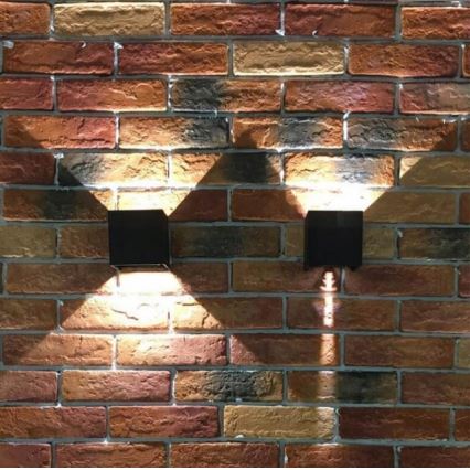 LED Kinkiet zewnętrzny 2xLED/3W/230V IP54 czarny