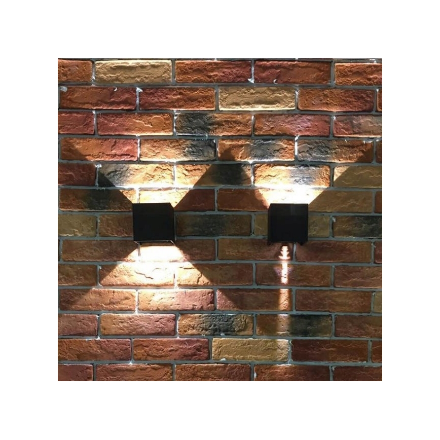 LED Kinkiet zewnętrzny 2xLED/3W/230V IP54 czarny