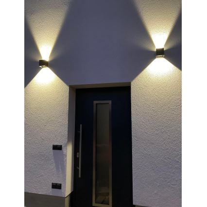 LED Kinkiet zewnętrzny 2xLED/3W/230V IP54 czarny