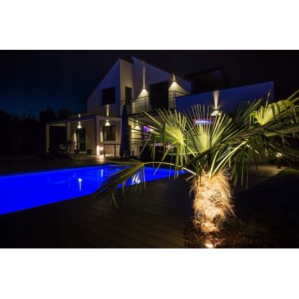 LED Kinkiet zewnętrzny 2xLED/3W/230V IP54 czarny