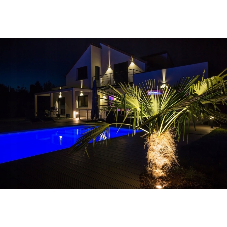 LED Kinkiet zewnętrzny 2xLED/3W/230V IP54 czarny