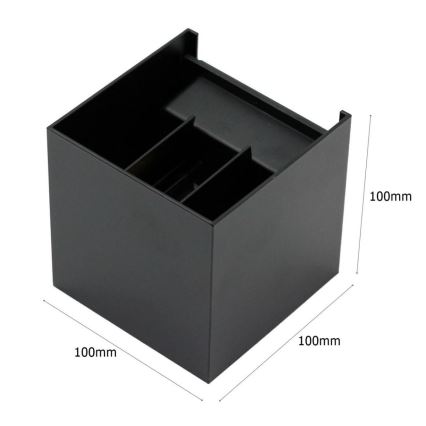LED Kinkiet zewnętrzny 2xLED/3W/230V IP54 czarny