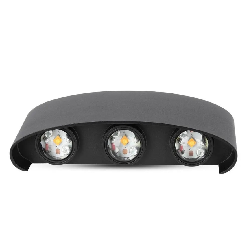 LED Kinkiet zewnętrzny 3xLED/6W/230V IP54 4000K czarny