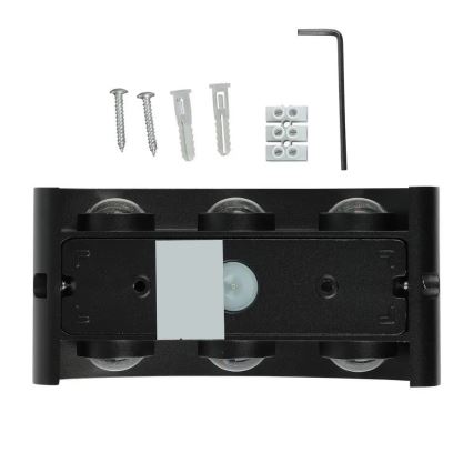 LED Kinkiet zewnętrzny 3xLED/6W/230V IP54 4000K czarny