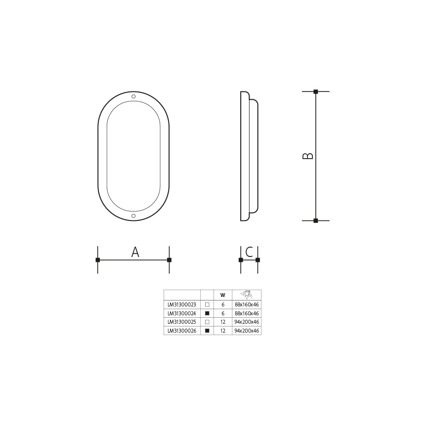 LED kinkiet zewnętrzny 6W/230V IP54 czarny