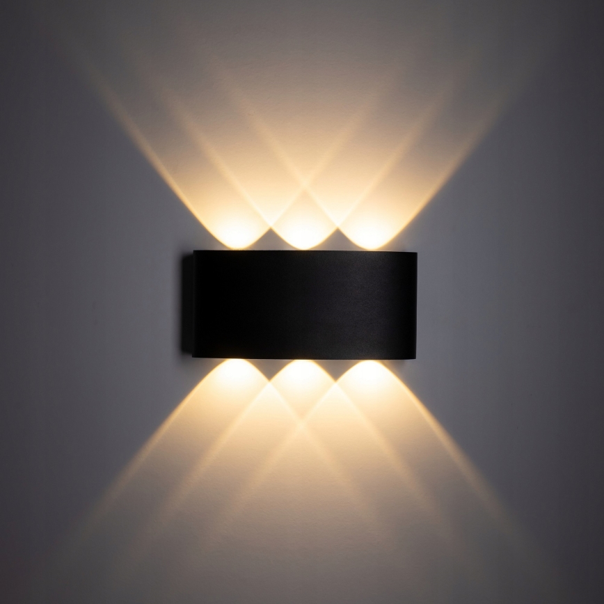 LED Kinkiet zewnętrzny ARROW 6xLED/1W/230V IP54 czarny