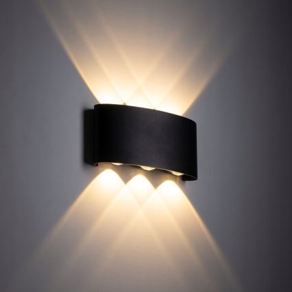 LED Kinkiet zewnętrzny ARROW 6xLED/1W/230V IP54 czarny