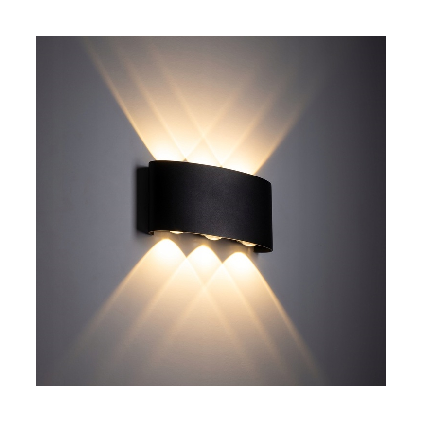 LED Kinkiet zewnętrzny ARROW 6xLED/1W/230V IP54 czarny