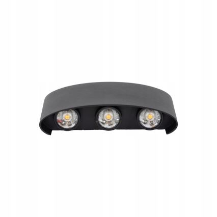 LED Kinkiet zewnętrzny ARROW 6xLED/1W/230V IP54 czarny