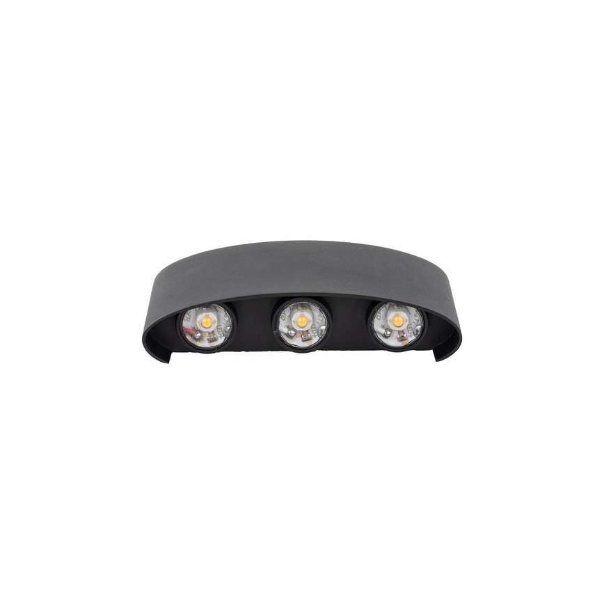 LED Kinkiet zewnętrzny ARROW 6xLED/1W/230V IP54 czarny