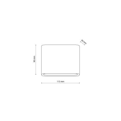 LED Kinkiet zewnętrzny ARWENA 2xLED/3W/230V IP54 czarny