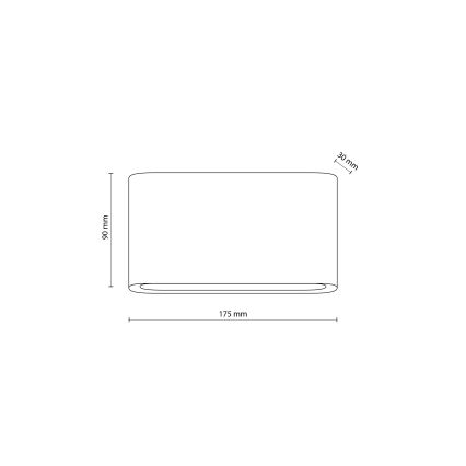 LED Kinkiet zewnętrzny ARWENA 2xLED/6W/230V IP54 czarny