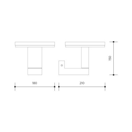 LED Kinkiet zewnętrzny BARI LED/10W/230V 4000K IP54 antracyt