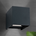 LED Kinkiet zewnętrzny CUBE 2xLED/3W/230V IP54 antracyt