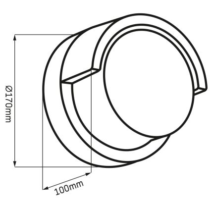 LED Kinkiet zewnętrzny ESSEN LED/10W/230V IP44 czarny