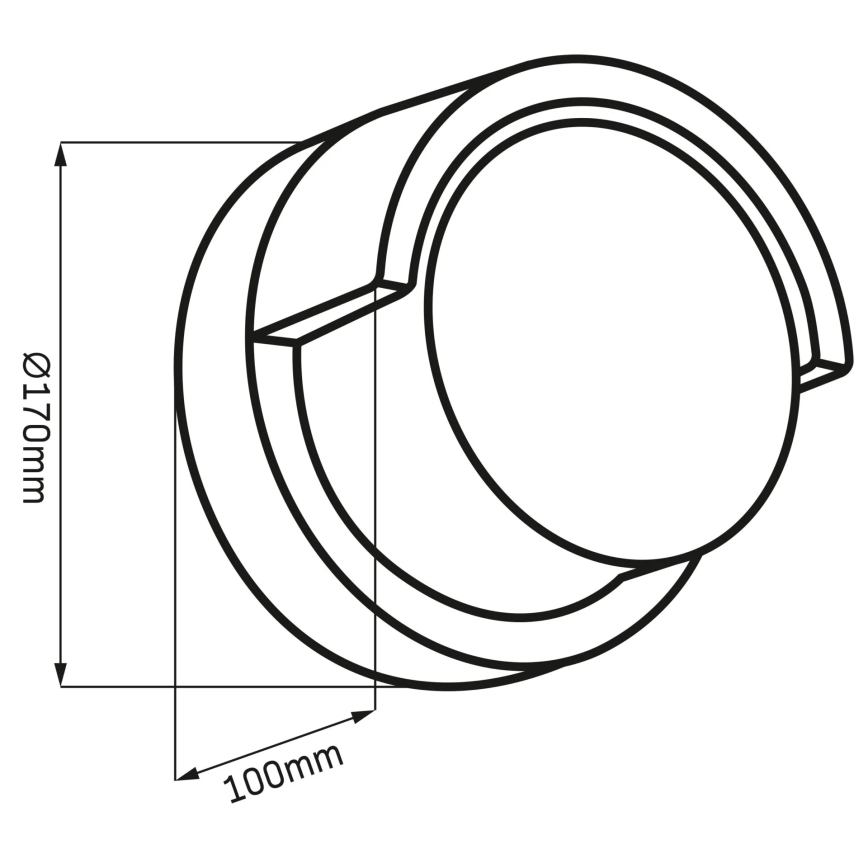 LED Kinkiet zewnętrzny ESSEN LED/10W/230V IP44 czarny
