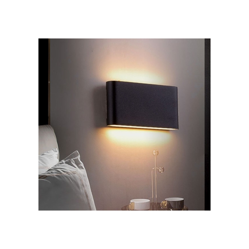 LED Kinkiet zewnętrzny FLOW 2xLED/3W/230V IP54 4000K antracyt