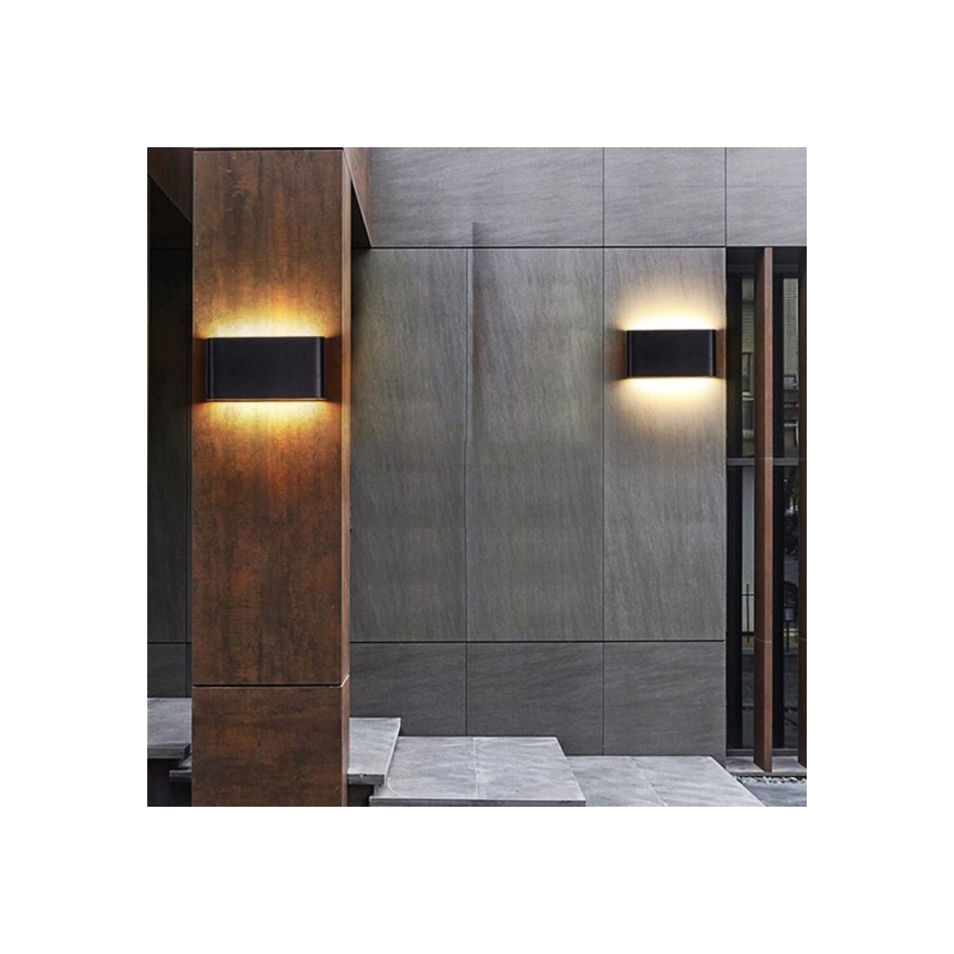 LED Kinkiet zewnętrzny FLOW 2xLED/3W/230V IP54 4000K antracyt