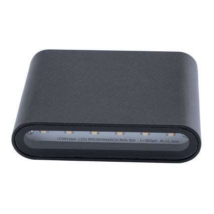 LED Kinkiet zewnętrzny FLOW 2xLED/3W/230V IP54 czarny