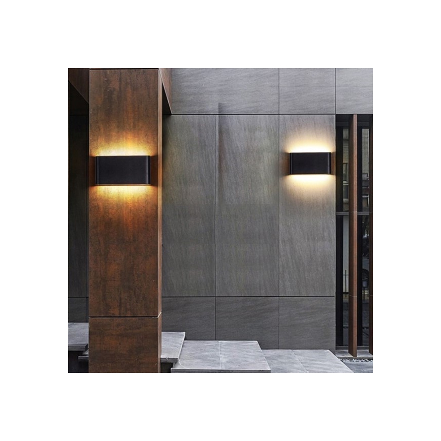 LED Kinkiet zewnętrzny FLOW 2xLED/6W/230V IP54 3000K antracyt